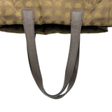 シャネル CHANEL ニュートラベルライントートMM A15991 6番台 カーキ/ブラウン シルバー金具 ナイロン/レザー レディース トートバッグ