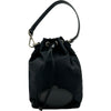プラダ PRADA 巾着ミニショルダーハンドバッグ ブラック シルバー金具 ナイロン/レザー レディース ハンドバッグ