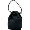 プラダ PRADA 巾着ミニショルダーハンドバッグ ブラック シルバー金具 ナイロン/レザー レディース ハンドバッグ