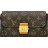 ルイ・ヴィトン LOUIS VUITTON ポルトフォイユ・エリゼ M60414 ブラウン/パープル モノグラムキャンバス レディース 長財布