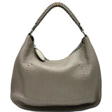 フェンディ FENDI セレリアショルダーバッグ 8BR582 グレー シルバー金具 レザー レディース ショルダーバッグ