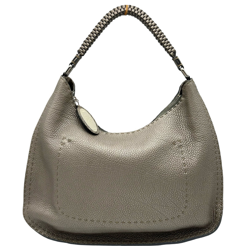 フェンディ FENDI セレリアショルダーバッグ 8BR582 グレー シルバー