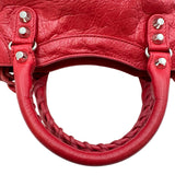 バレンシアガ BALENCIAGA クラシックミニシティ 300295 レッド シルバー金具 レザー レディース ハンドバッグ