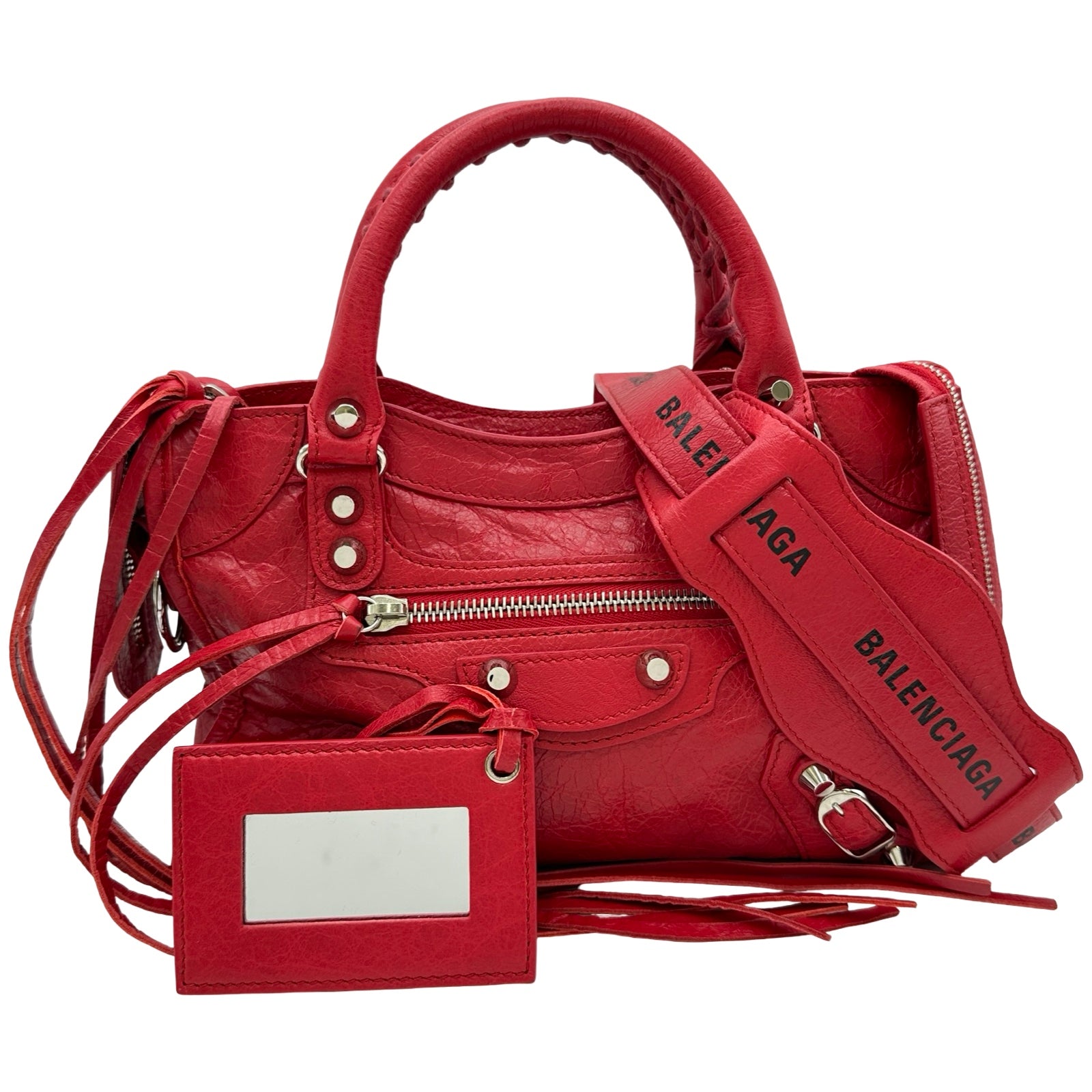 バレンシアガ BALENCIAGA クラシックミニシティ 300295 レッド
