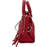 バレンシアガ BALENCIAGA クラシックミニシティ 300295 レッド シルバー金具 レザー レディース ハンドバッグ