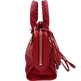 バレンシアガ BALENCIAGA クラシックミニシティ 300295 レッド シルバー金具 レザー レディース ハンドバッグ