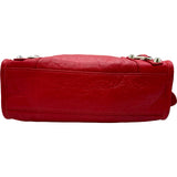 バレンシアガ BALENCIAGA クラシックミニシティ 300295 レッド シルバー金具 レザー レディース ハンドバッグ
