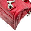 バレンシアガ BALENCIAGA クラシックミニシティ 300295 レッド シルバー金具 レザー レディース ハンドバッグ