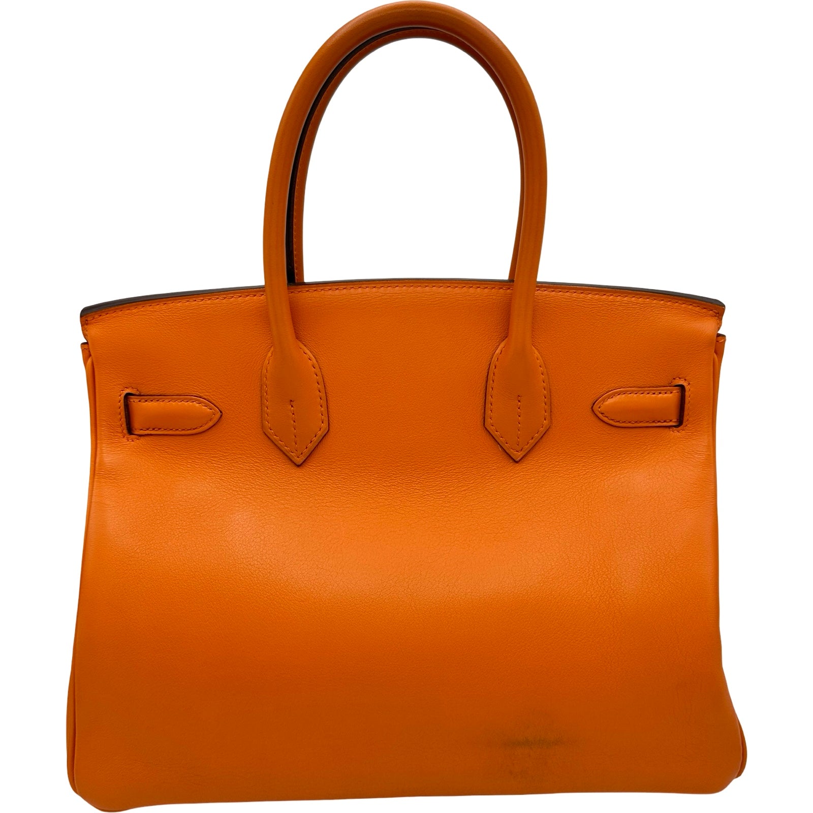 エルメス HERMES バーキン30 □J刻印 オレンジ シルバー金具 スイフト 