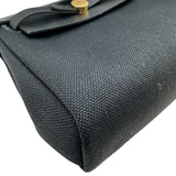 エルメス HERMES エールバックジップミニ K刻印 ブラック ゴールド金具 トワル/ハンター レディース ショルダーバッグ