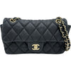 シャネル CHANEL マトラッセSフラップチェーンショルダー 10番台 ブラック ゴールド金具 ラムスキン レディース ショルダーバッグ