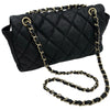 シャネル CHANEL マトラッセSフラップチェーンショルダー 10番台 ブラック ゴールド金具 ラムスキン レディース ショルダーバッグ