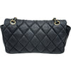 シャネル CHANEL マトラッセSフラップチェーンショルダー 10番台 ブラック ゴールド金具 ラムスキン レディース ショルダーバッグ