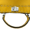 フェンディ FENDI セレリアピーカブーミニ 8BN244 イエロー シルバー金具 レザー レディース ハンドバッグ