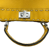 フェンディ FENDI セレリアピーカブーミニ 8BN244 イエロー シルバー金具 レザー レディース ハンドバッグ