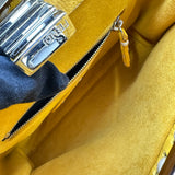 フェンディ FENDI セレリアピーカブーミニ 8BN244 イエロー シルバー金具 レザー レディース ハンドバッグ
