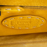 フェンディ FENDI セレリアピーカブーミニ 8BN244 イエロー シルバー金具 レザー レディース ハンドバッグ