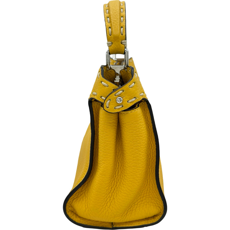 フェンディ FENDI セレリアピーカブーミニ 8BN244 イエロー シルバー
