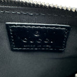 グッチ GUCCI ダブルGジップキーポーチ 837747 ブラック ブラック金具 レザー レディース ポーチ