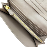 プラダ PRADA トライアングルロゴ二つ折り長財布 1MH132 ベージュ ゴールド金具 サフィアーノ レディース 長財布