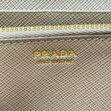 プラダ PRADA トライアングルロゴ二つ折り長財布 1MH132 ベージュ ゴールド金具 サフィアーノ レディース 長財布