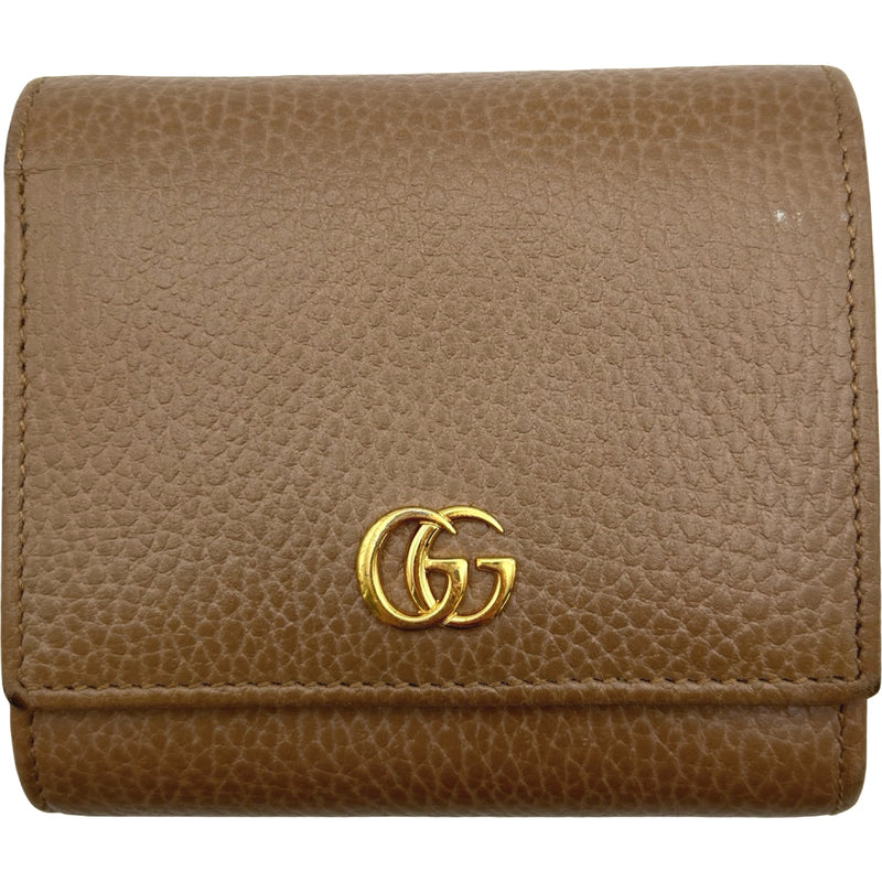 グッチ GUCCI ダブルGミディアムウォレット 598587 ベージュ ゴールド