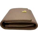 グッチ GUCCI ダブルGミディアムウォレット 598587 ベージュ ゴールド金具 レザー レディース 二つ折り財布