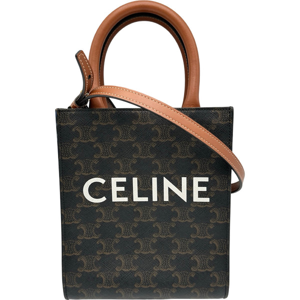 CELINE スモール バーティカル カバ / トリオンフキャンバス セリーヌ CELINE ミニ バーティカルカバ 194372 タン トリオンフ