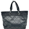 シャネル CHANEL パリビアリッツトートMM A34209 11番台 ブラック シルバー金具 コーティングキャンバス レディース トートバッグ