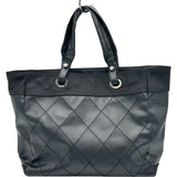 シャネル CHANEL パリビアリッツトートMM A34209 11番台 ブラック シルバー金具 コーティングキャンバス レディース トートバッグ
