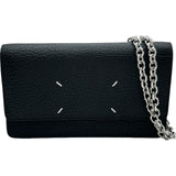 メゾン マルジェラ Maison Margiela 4ステッチチェーンウォレット SA3UI0008 ブラック シルバー金具 レザー レディース ショルダーバッグ