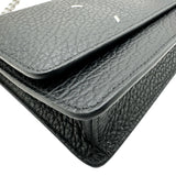 メゾン マルジェラ Maison Margiela 4ステッチチェーンウォレット SA3UI0008 ブラック シルバー金具 レザー レディース ショルダーバッグ