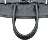 エルメス HERMES バーキン25 U刻印 ブラック シルバー金具 トゴ レディース ハンドバッグ