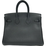エルメス HERMES バーキン25 U刻印 ブラック シルバー金具 トゴ レディース ハンドバッグ
