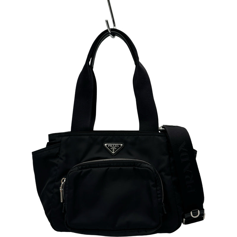 プラダ PRADA Re-Nylonトートバッグ 1BG582 ブラック シルバー金具