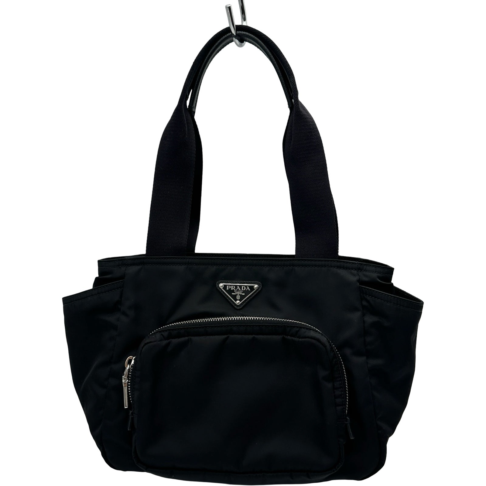 プラダ PRADA Re-Nylonトートバッグ 1BG582 ブラック シルバー金具