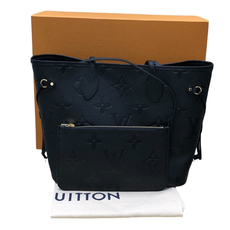 ルイ・ヴィトン LOUIS VUITTON ネヴァーフルMM M45685 ブラック レザー アンプラント ユニセックス トートバッグ