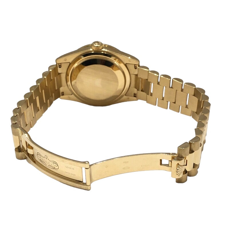 ロレックス ROLEX デイデイト ホワイトシェル 118398BR ゴールド K18イエローゴールド K18YG メンズ 腕時計