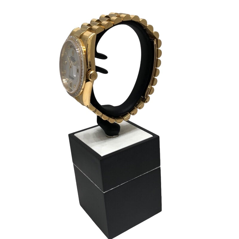 ロレックス ROLEX デイデイト ホワイトシェル 118398BR ゴールド K18イエローゴールド K18YG メンズ 腕時計