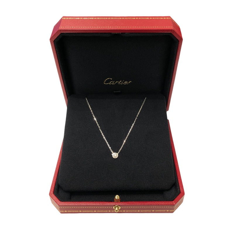 カルティエ Cartier ダムール　1Pダイヤ　ネックレス Au750  ジュエリー