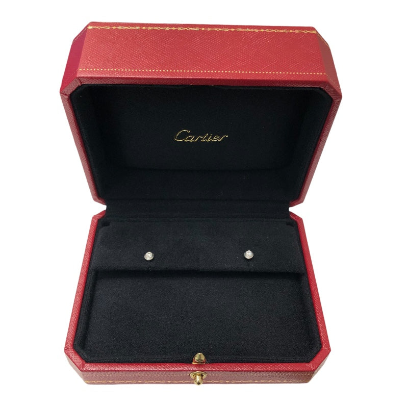 カルティエ Cartier ダムール　1Pダイヤ　ピアス Au750  ジュエリー