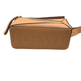 ロエベ LOEWE パズルバムバッグ スモール キャメル レザー SV金具 メンズ ボディバッグ