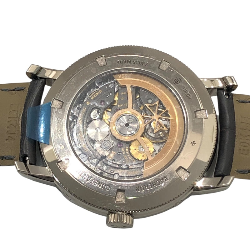 ヴァシュロン・コンスタンタン VACHERON CONSTANTIN トラディショナル コンプリート カレンダー オープンフェイス X40G3090 グレー K18ホワイトゴールド K18WG メンズ 腕時計