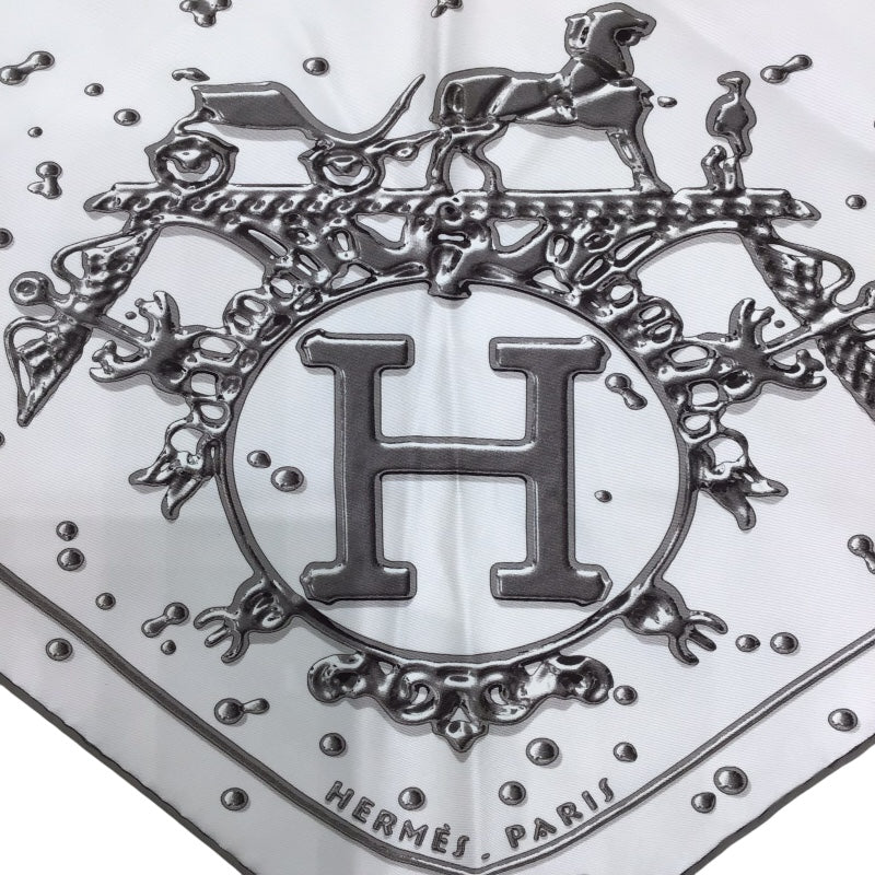 エルメス HERMES ポワントゥ ホワイト シルク レディース スカーフ