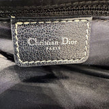 クリスチャン・ディオール Christian Dior オブリークサドルバッグ ブラック キャンバス レザー レディース ボディバッグ
