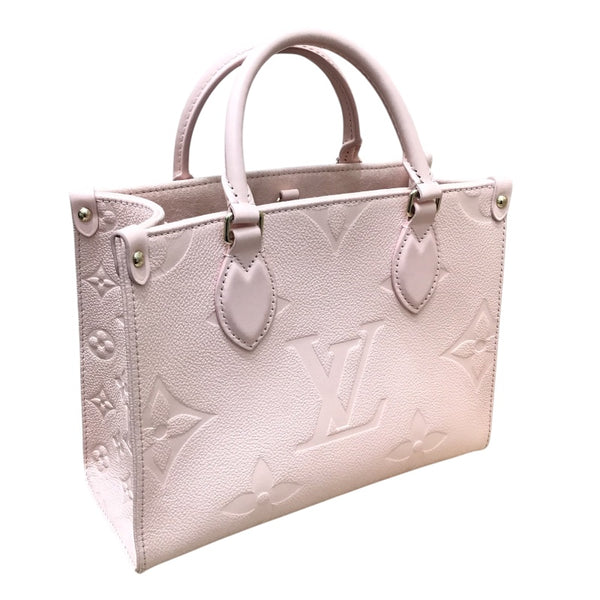 ルイ・ヴィトン LOUIS VUITTON オンザゴーPM M47135 ピンクオパール 牛革 レディース ハンドバッグ