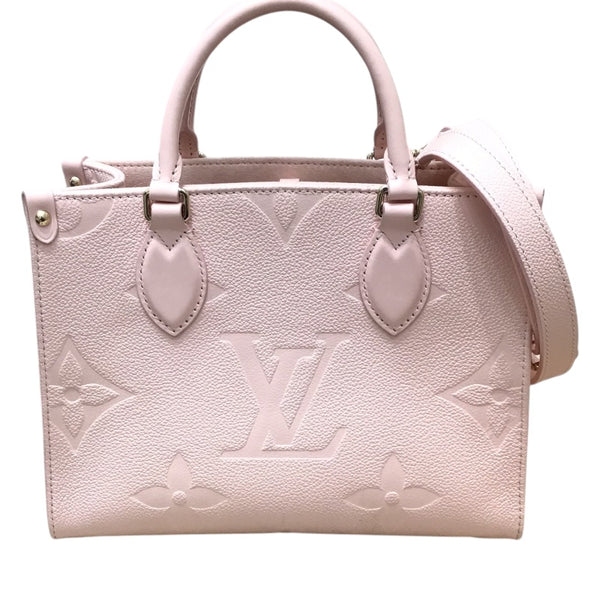 ルイ・ヴィトン LOUIS VUITTON オンザゴーPM M47135 ピンクオパール 牛革 レディース ハンドバッグ