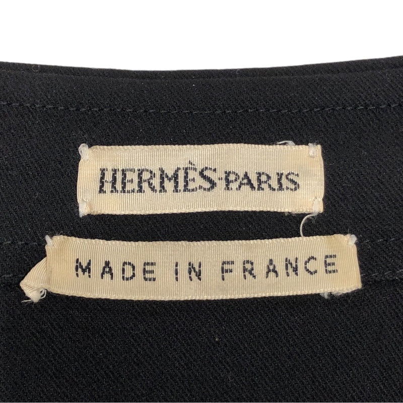エルメス HERMES レイヤードシャツワンピース ウール レディース ワンピース