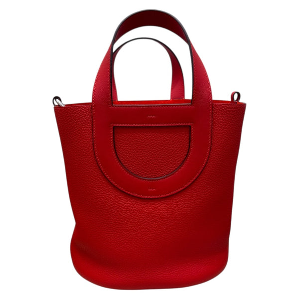 エルメス HERMES インザループ23 W刻印 バーミリオン　SV色金具 トリヨン レディース ハンドバッグ
