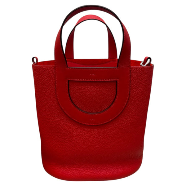エルメス HERMES インザループ23 W刻印 バーミリオン　SV色金具 トリヨン レディース ハンドバッグ